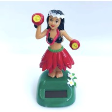 Solar-Powered Car Panel Decoration - Dancing Hawaiian Girl - Design 5 - Automašīnas paneļa dekors - Dejojoša havajiete