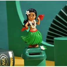 Solar-Powered Car Panel Decoration - Dancing Hawaiian Girl - Design 6 - Automašīnas paneļa dekors - Dejojoša havajiete
