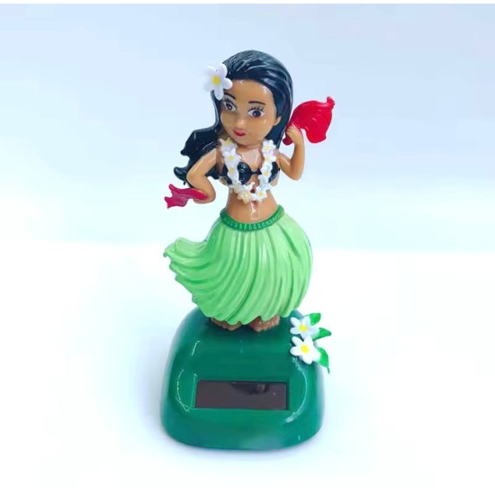 Solar-Powered Car Panel Decoration - Dancing Hawaiian Girl - Design 10 - Automašīnas paneļa dekors - Dejojoša havajiete