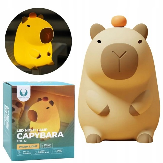 Light Friendly Capybara 3D LED Night Lamp 14cm - Kapibara - LED lampa