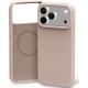 Mercury Pure Silicone Case (Microfiber Soft Touch) with MagSafe priekš Apple iPhone 17 Pro - Rozā Smiltis - matēts silikona aizmugures apvalks (bampers vāciņš)