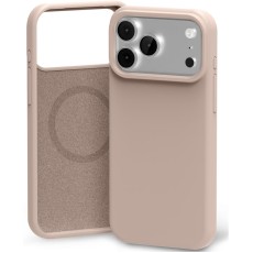 Mercury Pure Silicone Case (Microfiber Soft Touch) with MagSafe priekš Apple iPhone 17 - Rozā Smiltis - matēts silikona aizmugures apvalks (bampers vāciņš)