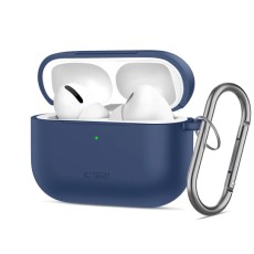 Tech-Protect Silicone Hook Case priekš Apple Airpods Pro 3 - Tumši Zils - silikona apvalks bezvadu austiņu lādēšanas ierīcei ar karabīni