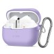 Tech-Protect Silicone Hook Case priekš Samsung Galaxy Buds 3 / 3 Pro - Violets - silikona apvalks bezvadu austiņu lādēšanas ierīcei ar karabīni