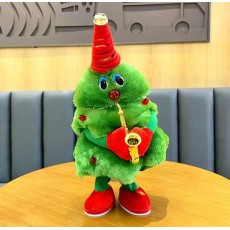 Singing and Dancing Christmas Tree Plush Toy - Dejojoša un Dziedājoša Ziemassvētku Eglīte - Plīša rotaļlieta