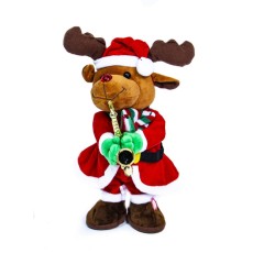 Singing and Dancing Christmas Reindeer Plush Toy - Dejojošs un Dziedājošs Ziemassvētku Briedis - Plīša rotaļlieta