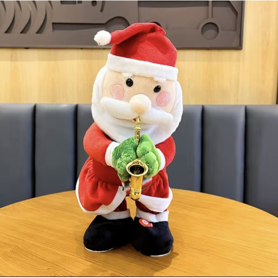 Singing and Dancing Santa Claus Plush Toy - Dejojošs un Dziedājošs Ziemassvētku Vecītis - Plīša rotaļlieta