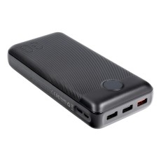 Veger 30000mAh Fast Charging Power Bank QC 3.0 3A / PD 20W 3x USB / 1x USB-C / 1x Micro USB - Melns - Universāla ārējas uzlādes batereja lādētājs-akumulators