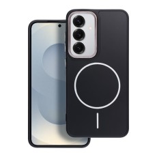 Frame MagSafe Back Case priekš Samsung Galaxy A16 4G A165 / A16 5G A166 - Melns - matēts silikona aizmugures apvalks / bampers-vāciņš