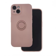 Finger Grip Back Case priekš Samsung Galaxy S22 5G S901 - Rozā - silikona aizmugures apvalks ar gredzenu / bampers-vāciņš