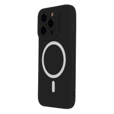 OEM Silicone Soft MagSafe Back Case priekš Apple iPhone 12 - Melns - matēts silikona aizmugures apvalks