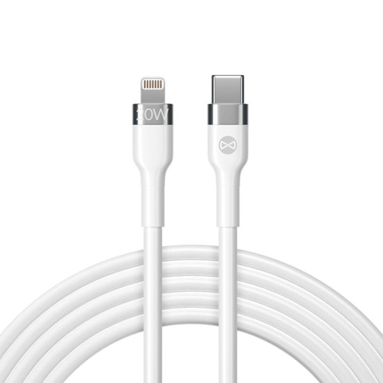 Forever 2M Flexible 20W Type-C to Lightning cable - Balts - Apple iPhone / iPad lādēšanas un datu kabelis / vads
