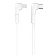 Maxlife 1M USB-C to Lightning 27W cable - Balts - Apple iPhone / iPad lādēšanas un datu kabelis / vads