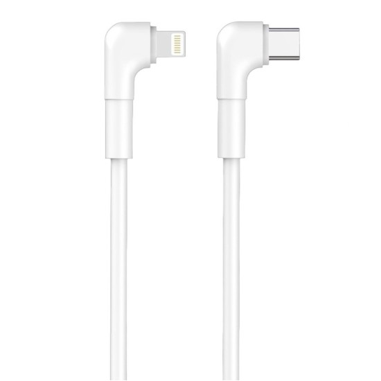 Maxlife 1M USB-C to Lightning 27W cable - Balts - Apple iPhone / iPad lādēšanas un datu kabelis / vads