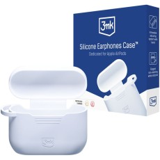 3MK Silicone Case with Earphones Strap priekš Apple Airpods Pro 3 - Balts - silikona apvalks bezvadu austiņu lādēšanas ierīcei ar striķi priekš austiņām
