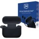 3MK Silicone Case with Earphones Strap priekš Apple Airpods Pro 3 - Melns - silikona apvalks bezvadu austiņu lādēšanas ierīcei ar striķi priekš austiņām