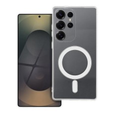 Back Case 2mm with MagSafe priekš Samsung Galaxy S25 Ultra 5G S938 - Caurspīdīgs - silikona aizmugures apvalks / bampers-vāciņš