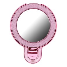 Circle Mirror Stick-on Ring Holder - Rozā - Universālais gredzens-turētājs telefonam ar spoguli