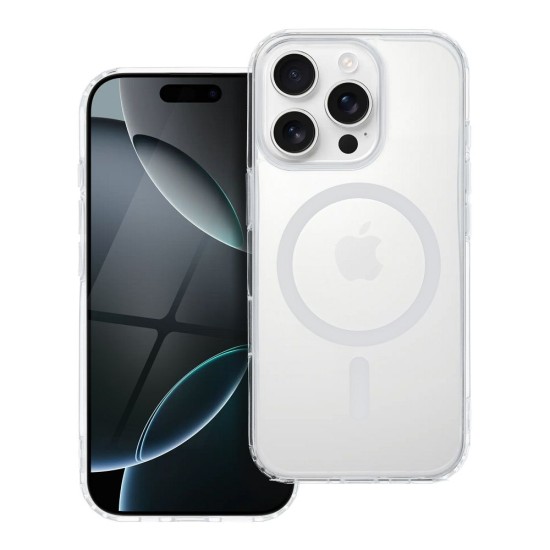 Drop Glue Colorful Ring Mag Cover with MagSafe priekš Samsung Galaxy S25 Ultra 5G S938 - Caurspīdīgs / Balts - silikona aizmugures apvalks / bampers-vāciņš