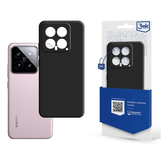 3MK Matt Case priekš Xiaomi 15T - Melns - matēts silikona aizmugures apvalks  / bampers-maciņš