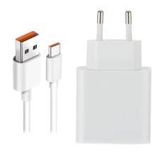 Xiaomi MDY-15-EK USB 90W Super Fast Charge Tīkla lādētājs ar USB uz Type-C vadu - Balts