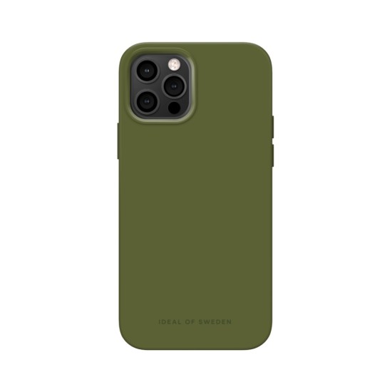 iDeal of Sweden Silicone MagSafe Back Case priekš Apple iPhone 12 / 12 Pro - Khaki - silikona aizmugures apvalks / bampers-vāciņš