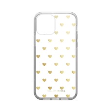 iDeal of Sweden Clear Back Case priekš Apple iPhone 12 / 12 Pro - Golden Hearts - silikona aizmugures apvalks / bampers-vāciņš