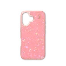 iDeal of Sweden Pearlised Back Case priekš Apple iPhone 16 - Pink - silikona-plastikāta aizmugures apvalks / bampers-vāciņš