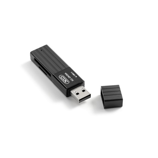 XO DK05B SD / Micro SD Card Reader with USB - Melns - atmiņas karšu lasītājs ar USB izeju