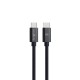 Maxlife 1M USB Type-C to Type-C 60W cable - Melns - USB-C lādēšanas un datu kabelis / vads