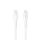 Maxlife 1M USB Type-C to Type-C 60W cable - Balts - USB-C lādēšanas un datu kabelis / vads