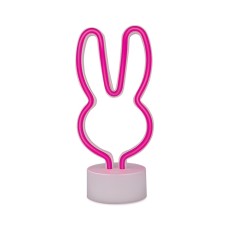 Forever Decorative Neon LED Light on Stand 24 x 11 x 8 cm (3xAA Batteries or USB plug) - Zaķis - Dekoratīva neona LED lampa
