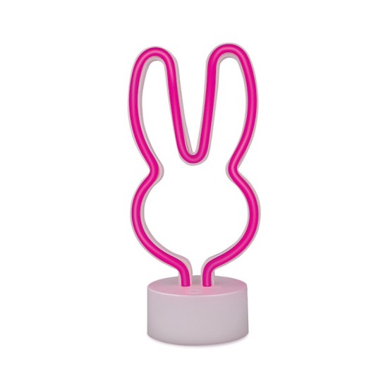 Forever Decorative Neon LED Light on Stand 24 x 11 x 8 cm (3xAA Batteries or USB plug) - Zaķis - Dekoratīva neona LED lampa