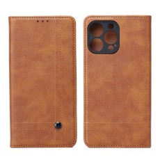 Smart Seam Book Case priekš Samsung Galaxy A12 A125 - Brūns - sāniski atverams maciņš ar stendu / grāmatveida maks