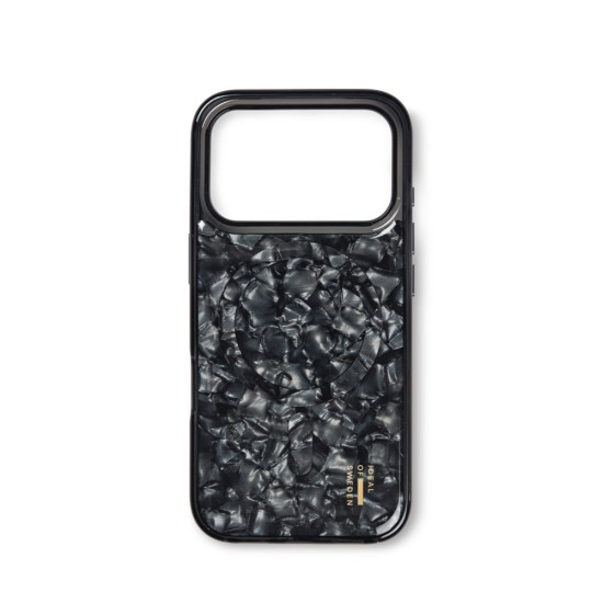 iDeal of Sweden Pearlised MagSafe Back Case priekš Apple iPhone 17 Pro - Black - silikona-plastikāta aizmugures apvalks / bampers-vāciņš