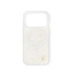 iDeal of Sweden Pearlised MagSafe Back Case priekš Apple iPhone 17 Pro - White - silikona-plastikāta aizmugures apvalks / bampers-vāciņš