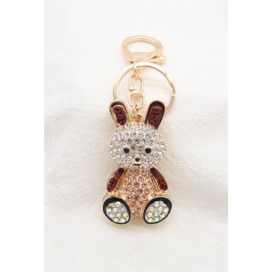 Rabbit Bag Keychain - Brūns - Piekarināms aksesuārs / Somas piekariņš