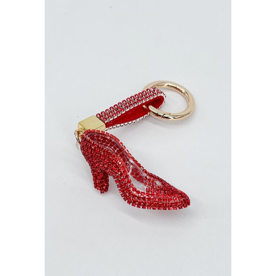 Shoe Bag Keychain - Sarkans - Piekarināms aksesuārs / Somas piekariņš