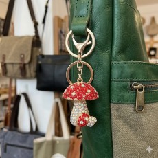 Mushroom Bag Keychain - Sarkans - Piekarināms aksesuārs / Somas piekariņš