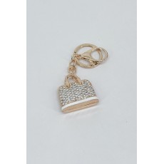 Woman Bag Keychain - Balts - Piekarināms aksesuārs / Somas piekariņš