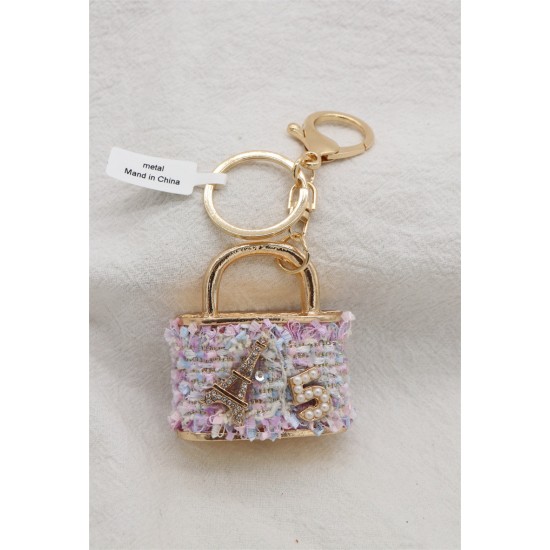 Woman Bag 2 Keychain - Gaiši Violets - Piekarināms aksesuārs / Somas piekariņš