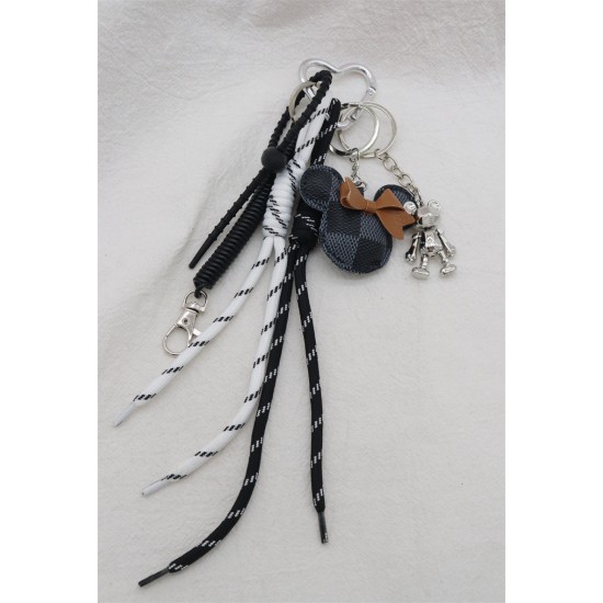 Bear Keys Bag Keychain - Melns - Piekarināms aksesuārs / Somas piekariņš