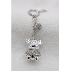 Bear Keys Bag Keychain - Sudrabains - Piekarināms aksesuārs / Somas piekariņš