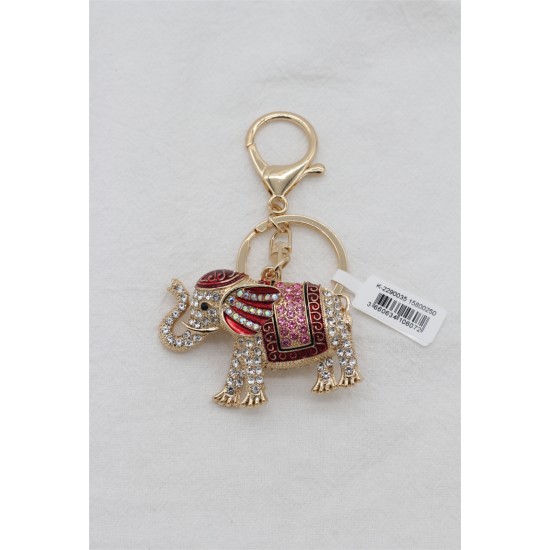 Elephant Bag Keychain - Sarkans - Piekarināms aksesuārs / Somas piekariņš