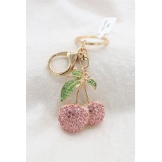 Cherry Bag Keychain - Rozā - Piekarināms aksesuārs / Somas piekariņš