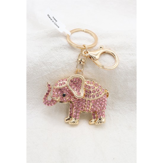 Elephant Bag Keychain - Rozā - Piekarināms aksesuārs / Somas piekariņš
