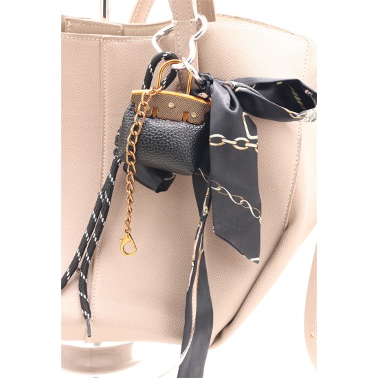 Bag Keychain - Melns - Piekarināms aksesuārs / Somas piekariņš