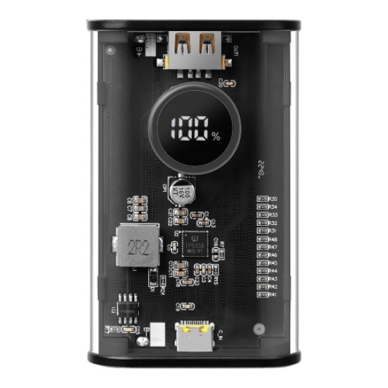 Tactical C4 Explosive 9600mAh Power Bank PD 20W / QC 3.0 with USB / USB-C ports - Melns - Ārējas uzlādes batereja lādētājs-akumulators ar MagSafe