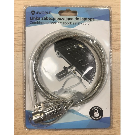 Drošības kodu trose portatīvajam datoram 1.8m