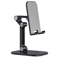 Hoco Universal Dekstop Stand Holder for Phone / Tablet 4.7 - 13 inch - Melns - Universāls galda stends / turētājs telefonam-planšetdatoram